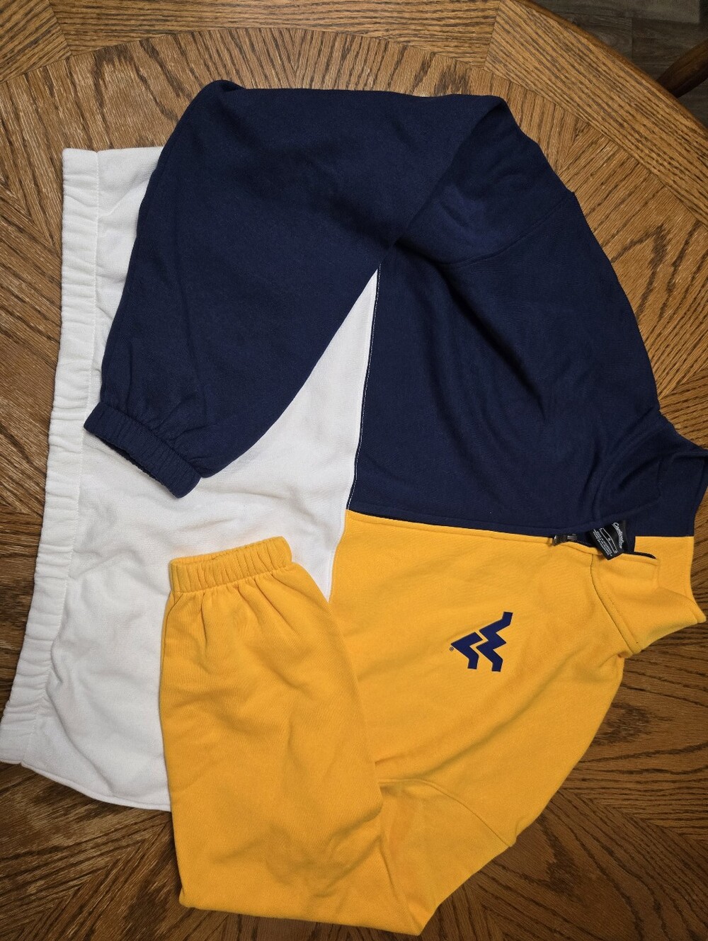 Zip Top - Navy, White & Yellow